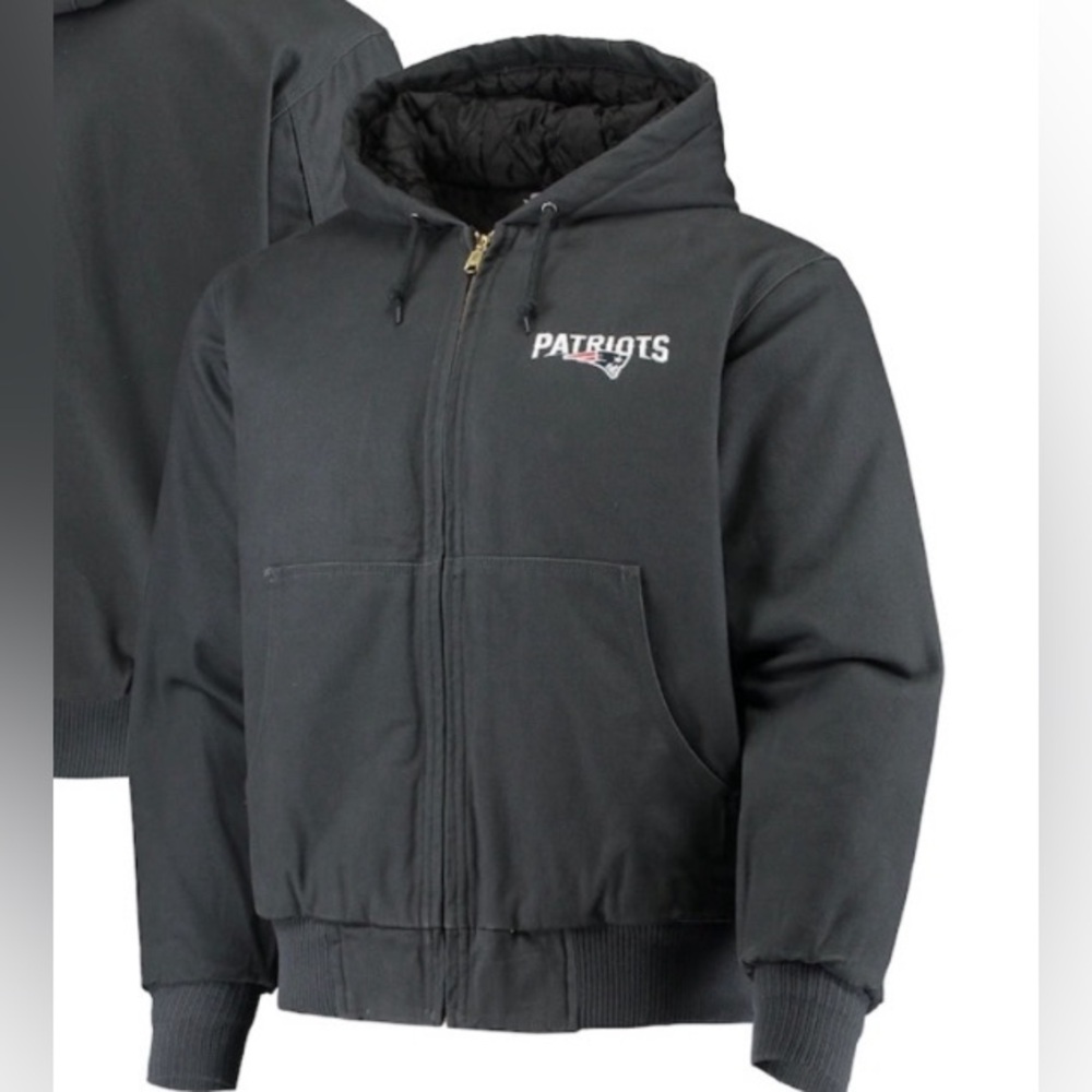 🩶NFL Patriots Black Hooded Jacket